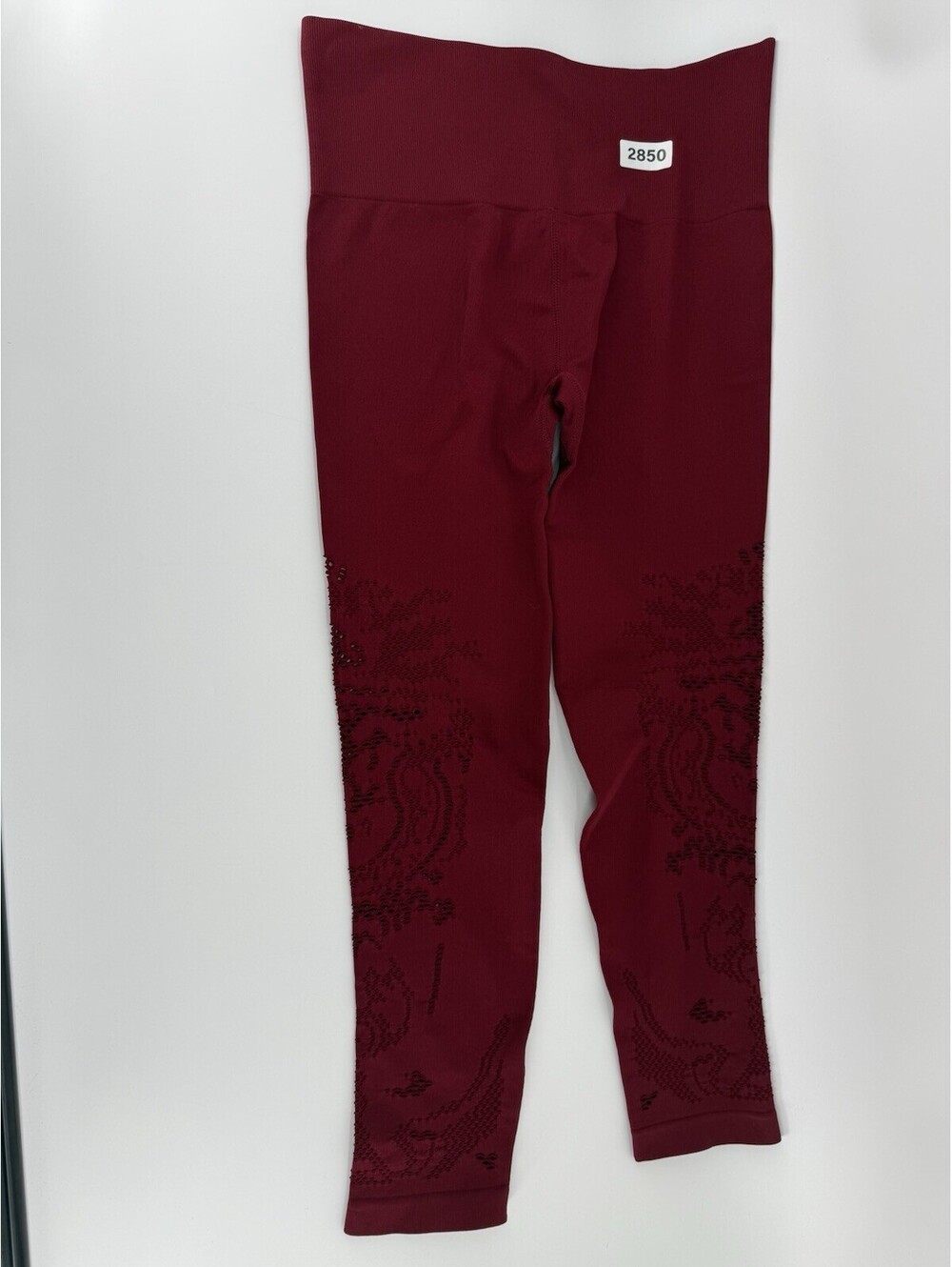 Ideology Seamless Perforated High-Rise Leggings Med. Cherry Pie
